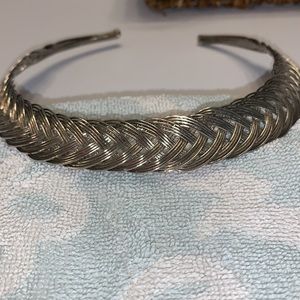 Braided costume jewelry necklace